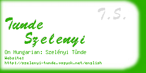 tunde szelenyi business card
